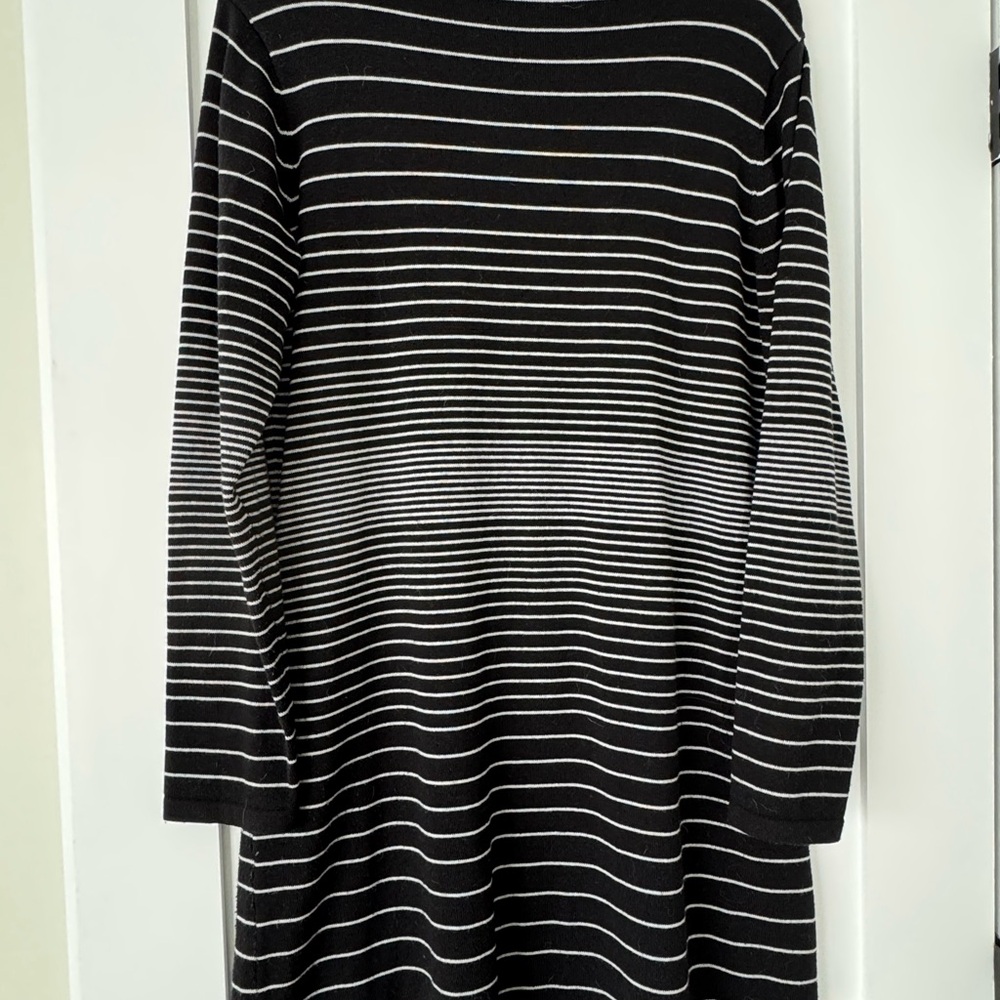 Title Nine Black and White Striped Dress